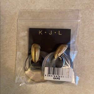Brand New Kenneth Jay Lane Plated Resin Earrings!!